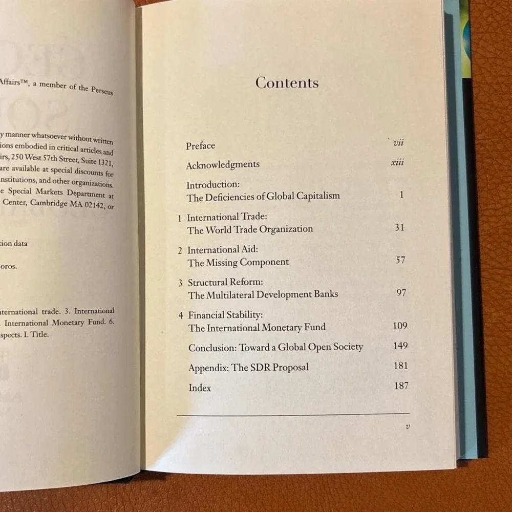 On Globalization by George Soros Hardcover Book Neoliberalism Dark Money Politic